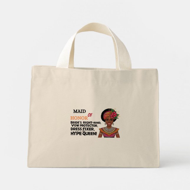 Bolsa Tote Mini Saco de Mão para Irmã e Dama de Honra (Verso)