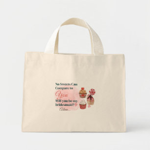 Bolsa Tote Mini Saco de presentes de proposta da Bridesmaid person