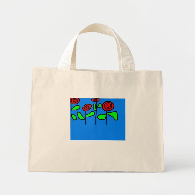 Bolsa Tote Mini Saco de rosas (Frente)