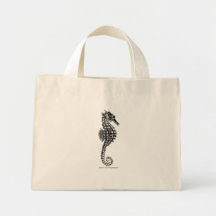 Bolsa Tote Mini Saco de Toque de CAVALO do Mar Negro
