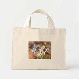 Bolsa Tote Mini Saco de Tota Azul-Borboleta Azul Ceraunus