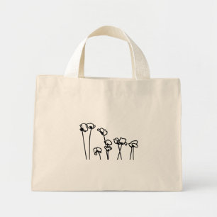 Bolsa Tote Mini Saco de Tota Minimalística da Groceria Poppy Boho