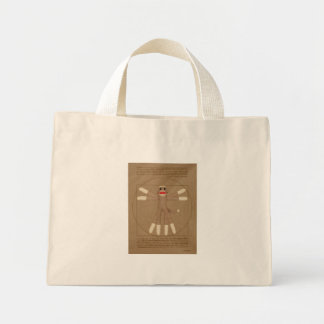 Bolsa Tote Mini Saco de Tote do Macaco Vitruviano