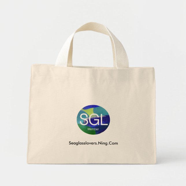 Bolsa Tote Mini Saco de Vidros do Mar (Frente)