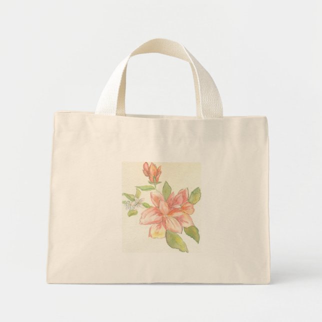 Bolsa Tote Mini Saco, Flor (Frente)