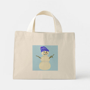 Bolsa Tote Mini Saco Mini Homem de Neve