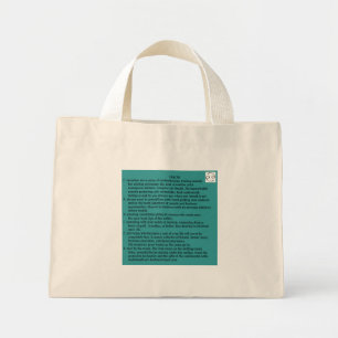 Bolsa Tote Mini Saco poema poema de 22 de junho de 1 CANCER