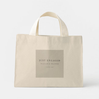Bolsa Tote Mini Saco Tote Minimal Just Engaged | Cinza Dove