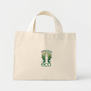 Bolsa Tote Mini Saco Tote Pequeno Reutilizável e Consciente do Mei