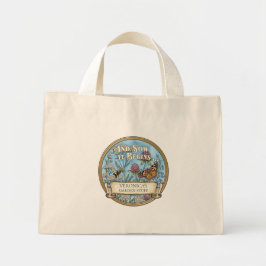 Bolsa Tote Mini Saco Tote Personalizado Jardim de Polinizadores Az