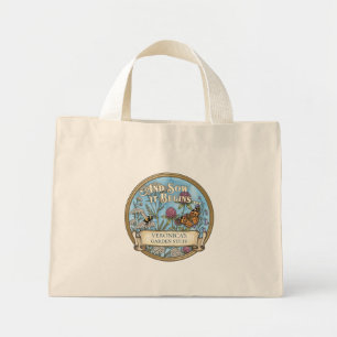 Bolsa Tote Mini Saco Tote Personalizado Jardim dos Polinizadores A