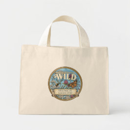 Bolsa Tote Mini Saco Tote Personalizado Jardim Selvagem Polinizado