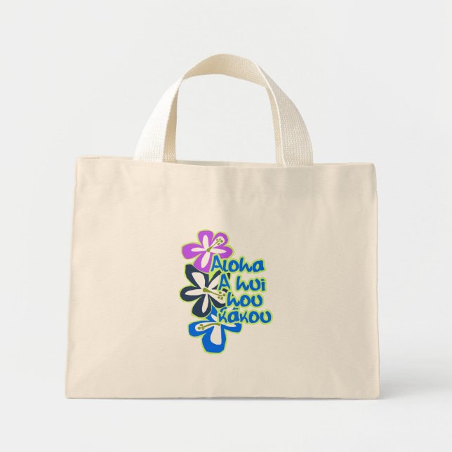 Bolsa Tote Mini Sacos de Tote de Flor Pokii (Frente)