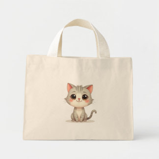 Bolsa Tote Mini Sacos de Tote (um gato fofo)