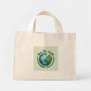 Bolsa Tote Mini Salve a Terra-Design Tote Bag