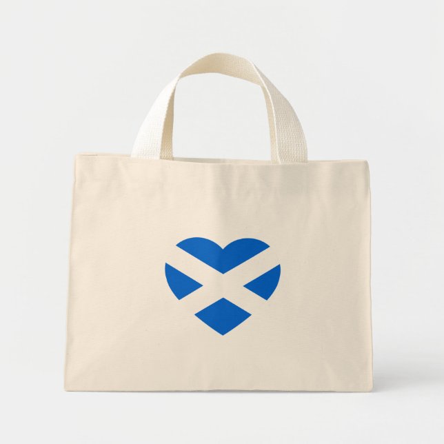 Bolsa Tote Mini Scottish Heartflag ttcn (Frente)