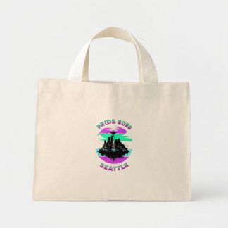 Bolsa Tote Mini Seattle Skyline Stroke