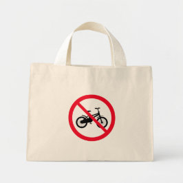Bolsa Tote Mini Sem Sinal Proibido de Bicicleta | Saco de Tote Peq