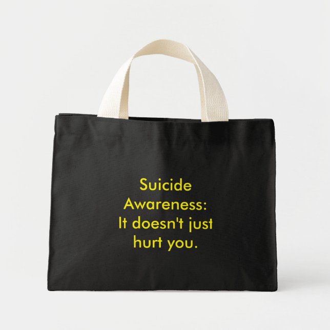 Bolsa Tote Mini Sensibilização suicida (Frente)