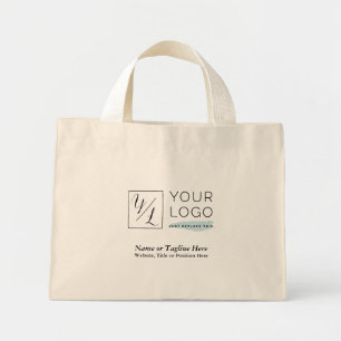 Bolsa Tote Mini Seu logotipo corporativo e detalhes personalizados