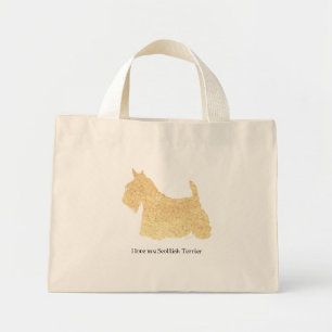 Bolsa Tote Mini Silhueta Wheaten do Terrier Escocês