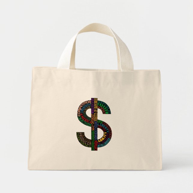 Bolsa Tote Mini Sinal de Dólar (Frente)