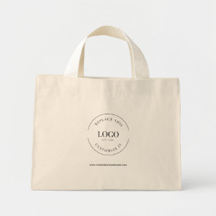 Bolsa Tote Mini Site de Logotipo Empresarial Personalizado Simples