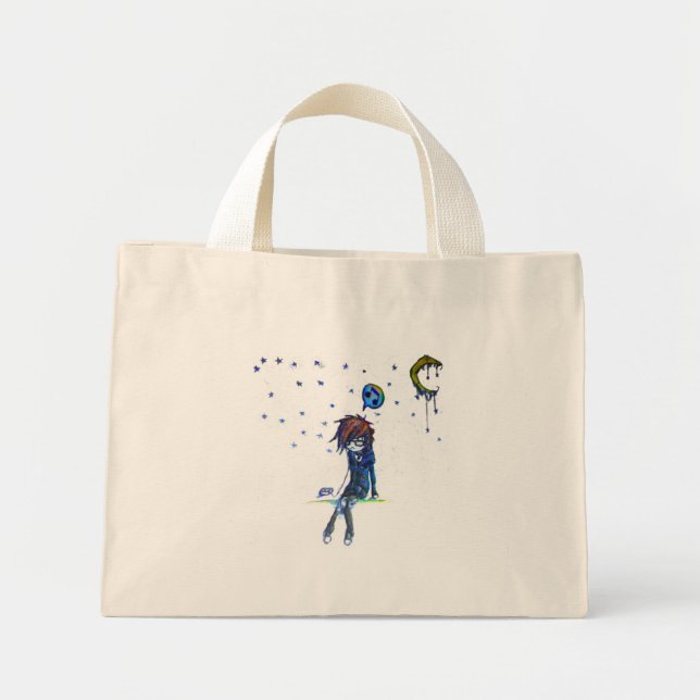 Bolsa Tote Mini sob as estrelas (Frente)