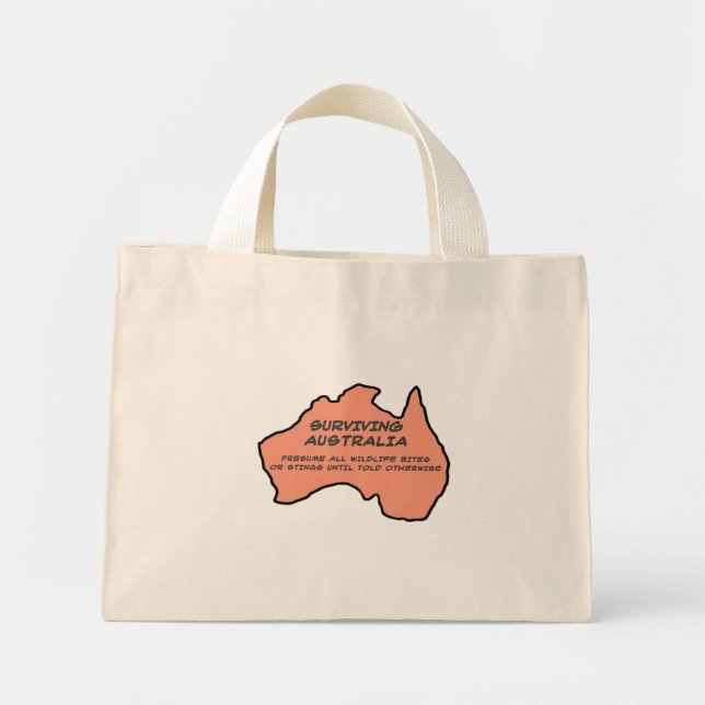 Bolsa Tote Mini Sobrevivendo à Austrália (Frente)