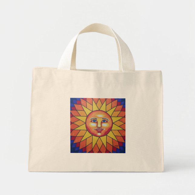 Bolsa Tote Mini Sol arco-íris (Frente)
