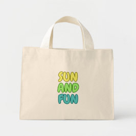 Bolsa Tote Mini Sol e Diversão Tote Pequeno