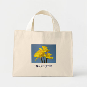 Bolsa Tote Mini Somos Livres! presentes Floral natureza Flores de