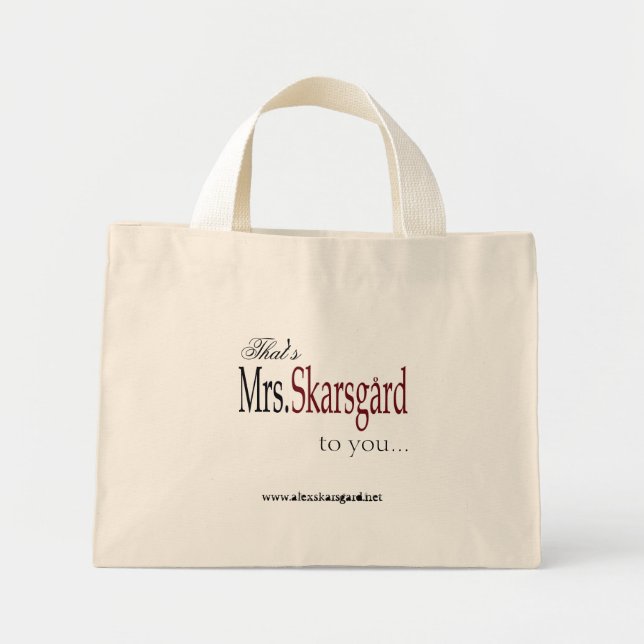 Bolsa Tote Mini "Sra. Skarsgard" Saco de Tote (Frente)