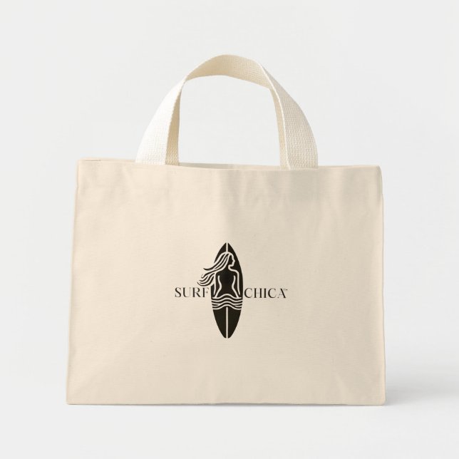 Bolsa Tote Mini Surf Chica® Tote Bag - Canvas De Estilo De Vida Co (Frente)