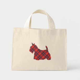 Bolsa Tote Mini Tartan Stewart do Terrier Escocês