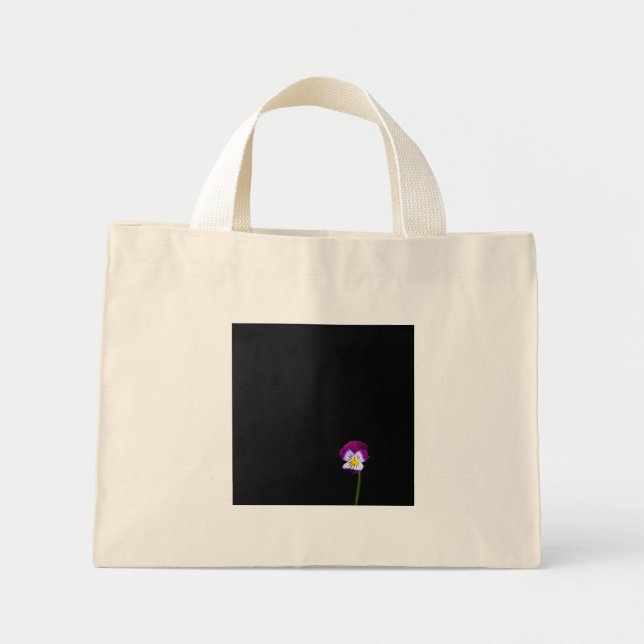 Bolsa Tote Mini Tcnm de Flor Violeta (Frente)