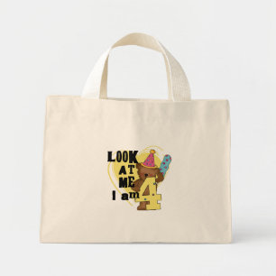 Bolsa Tote Mini Teddy Bear, tenho 4 Camisetas de aniversário e pre