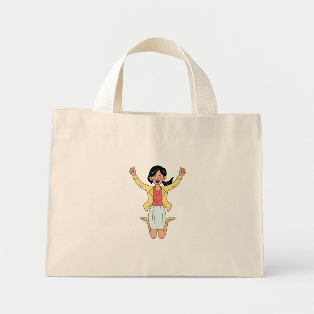 Bolsa Tote Mini tempo da felicidade (Frente)