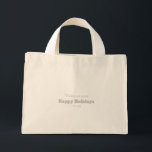 Bolsa Tote Mini Texto personalizável A moderna tendência é um bege<br><div class="desc">Saco de na moda de texto personalizável.</div>
