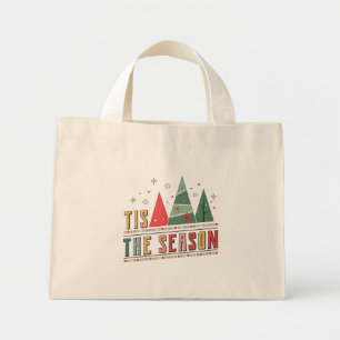 Bolsa Tote Mini Tis The Season Modern Christmas Typografia