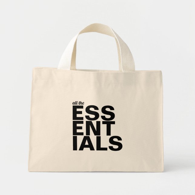 Bolsa Tote Mini Todos os ESSENTIALS | Minimalista moderno  (Frente)