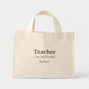 Bolsa Tote Mini Trecho Inspiracional do Professor e Crás Intelectu