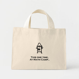 Bolsa Tote Mini Três Olhos Bot Uma Vez No Acampamento Matemático