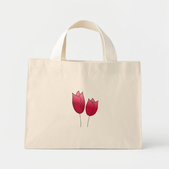 Bolsa Tote Mini Tulipas Primaveras (Frente)