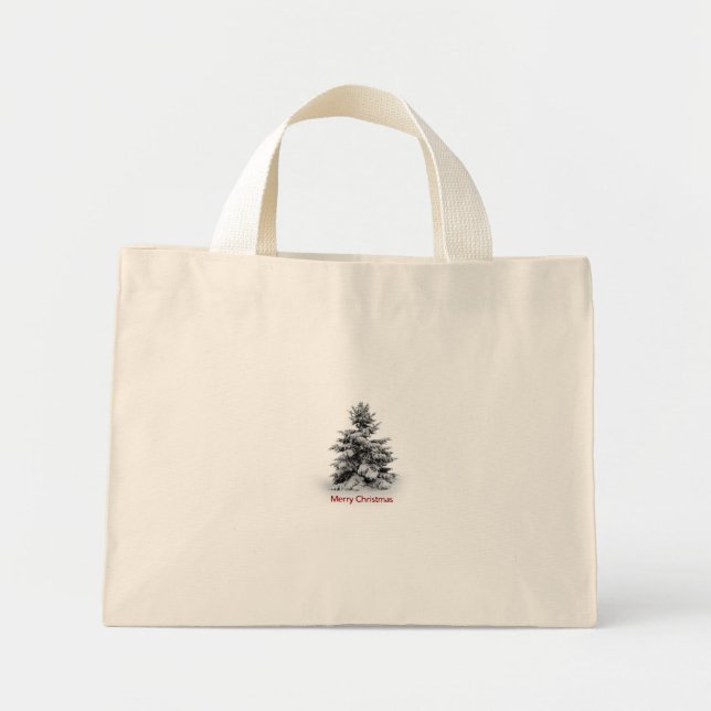 Bolsa Tote Mini Um Natal Feliz (Frente)