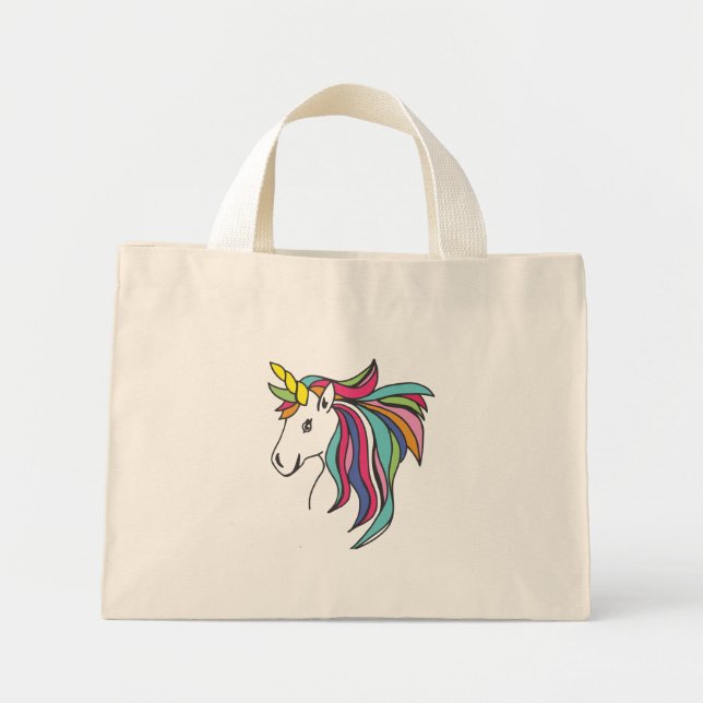 Bolsa Tote Mini Unicórnio (Frente)