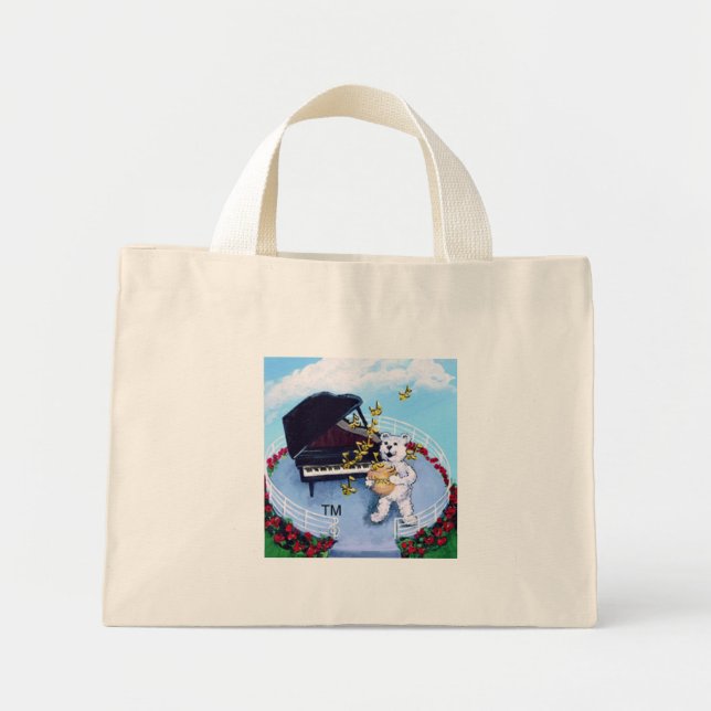 Bolsa Tote Mini Ursinha de Piano (Frente)