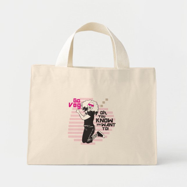 Bolsa Tote Mini Vai, Veg! (Frente)