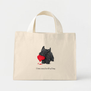Bolsa Tote Mini Valentine de Terrier Escocês
