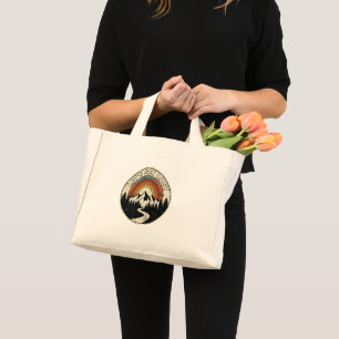 Bolsa Tote Mini Vamos Perder Aventura Retro Montanha ao Ar Livre